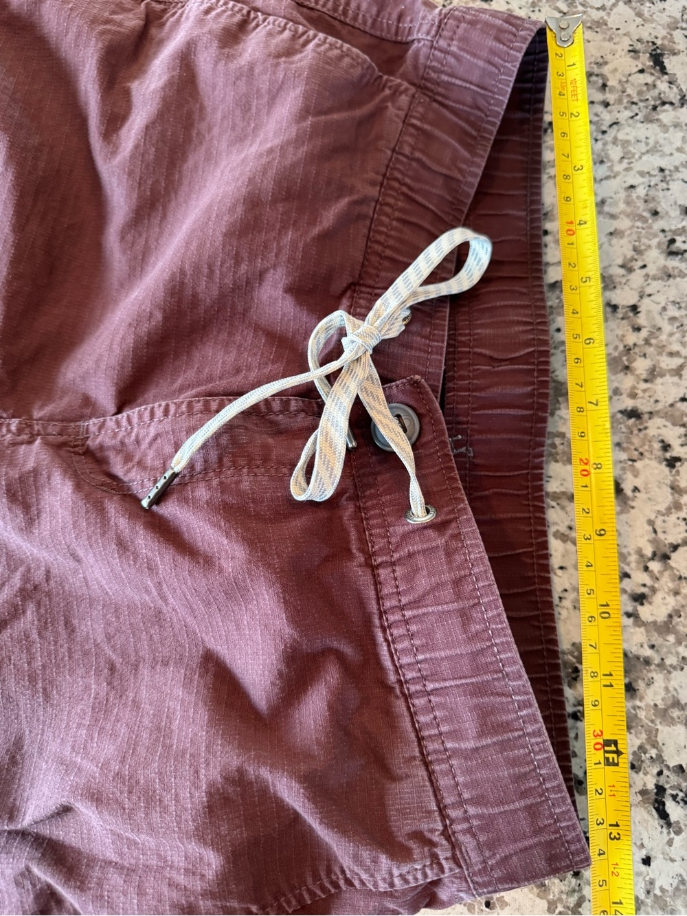 Vuori Ripstop Pant Long Burgundy Plum Drawstring Cargo Pants Size Small Long - Picture 15 of 15